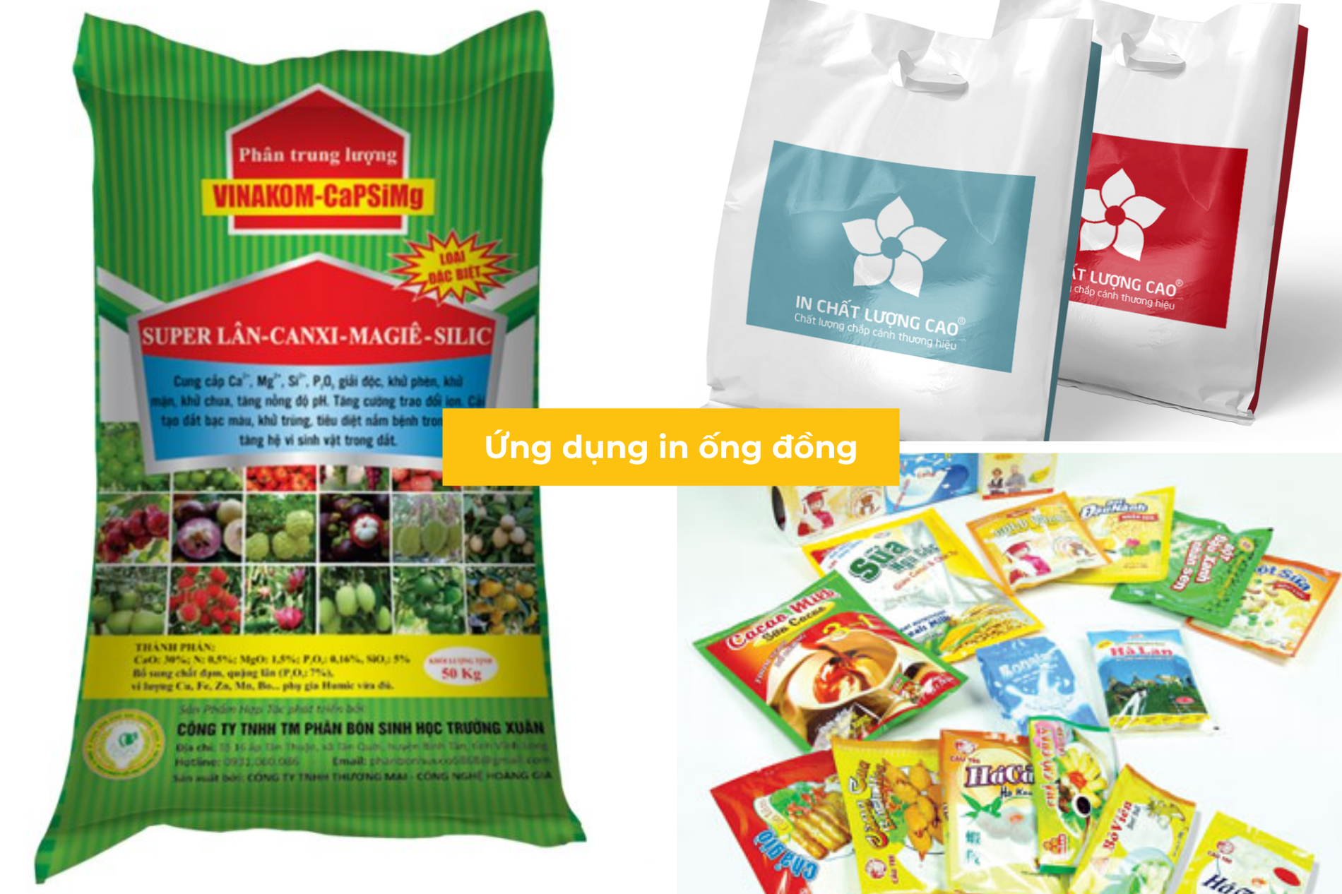 ứng dụng in ống đồng: in túi nilon, in bao bì nhựa,