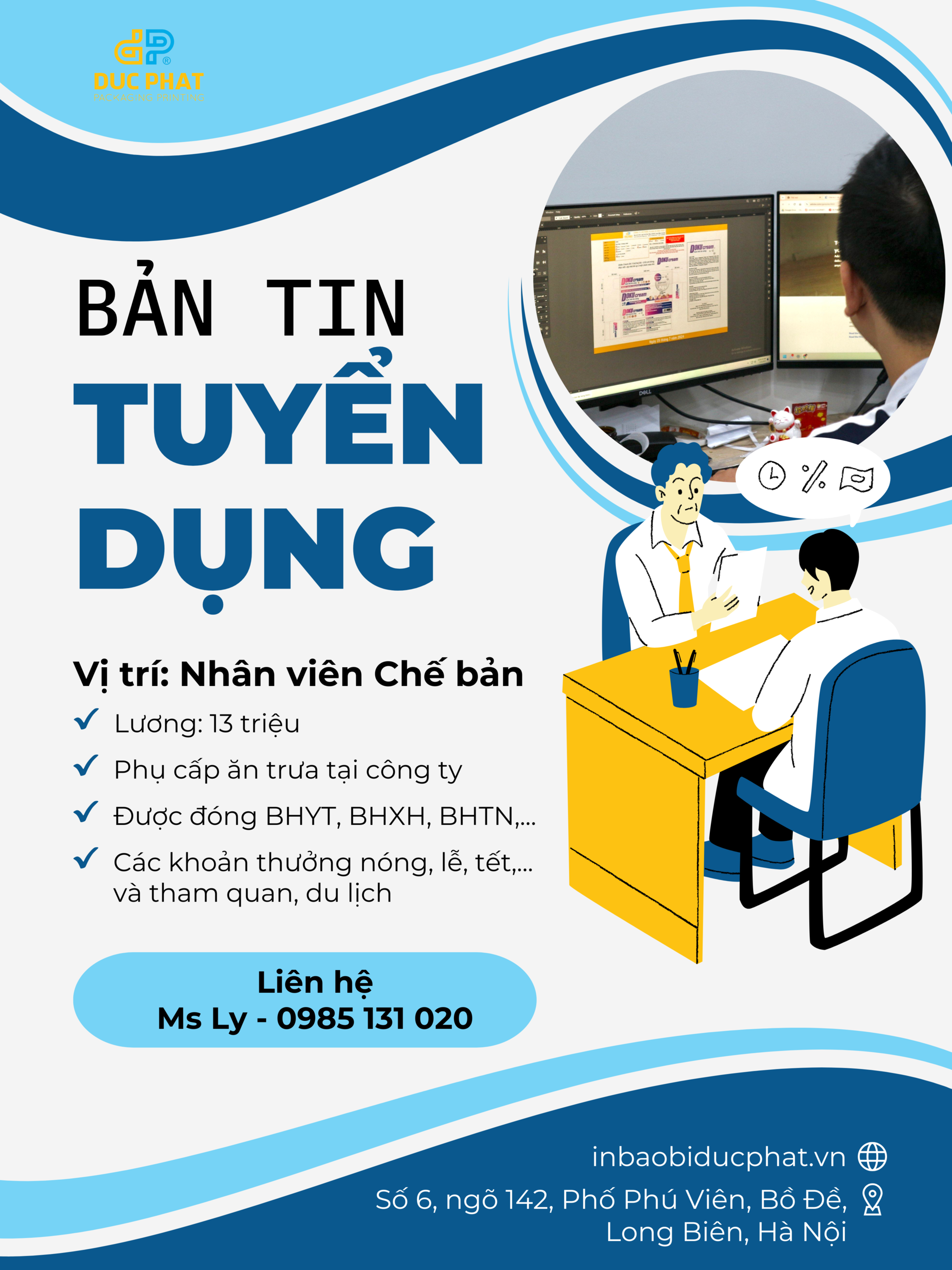 tuyển dụng nhân viên chế bản tại Hà Nội