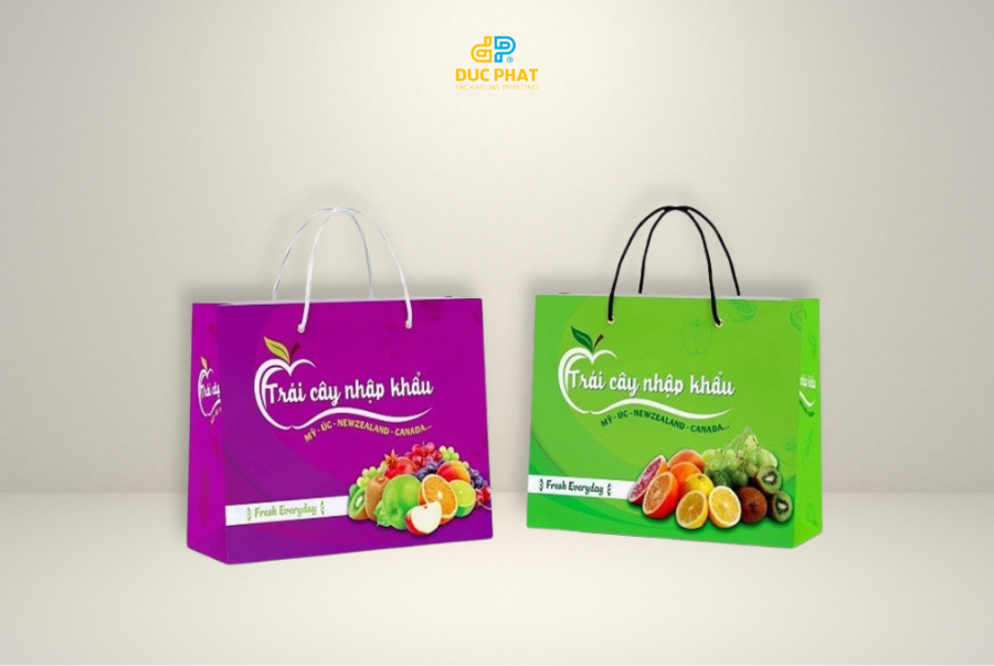 túi giấy Duplex đựng hoa quả thiết kế sáng tạo