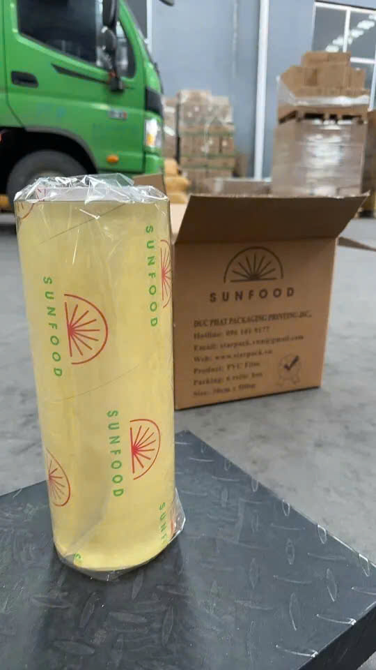 màng bọc thực phẩm pvc food wrap sun food 45cm