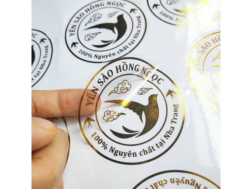 In ấn tem nhãn decal trong suốt