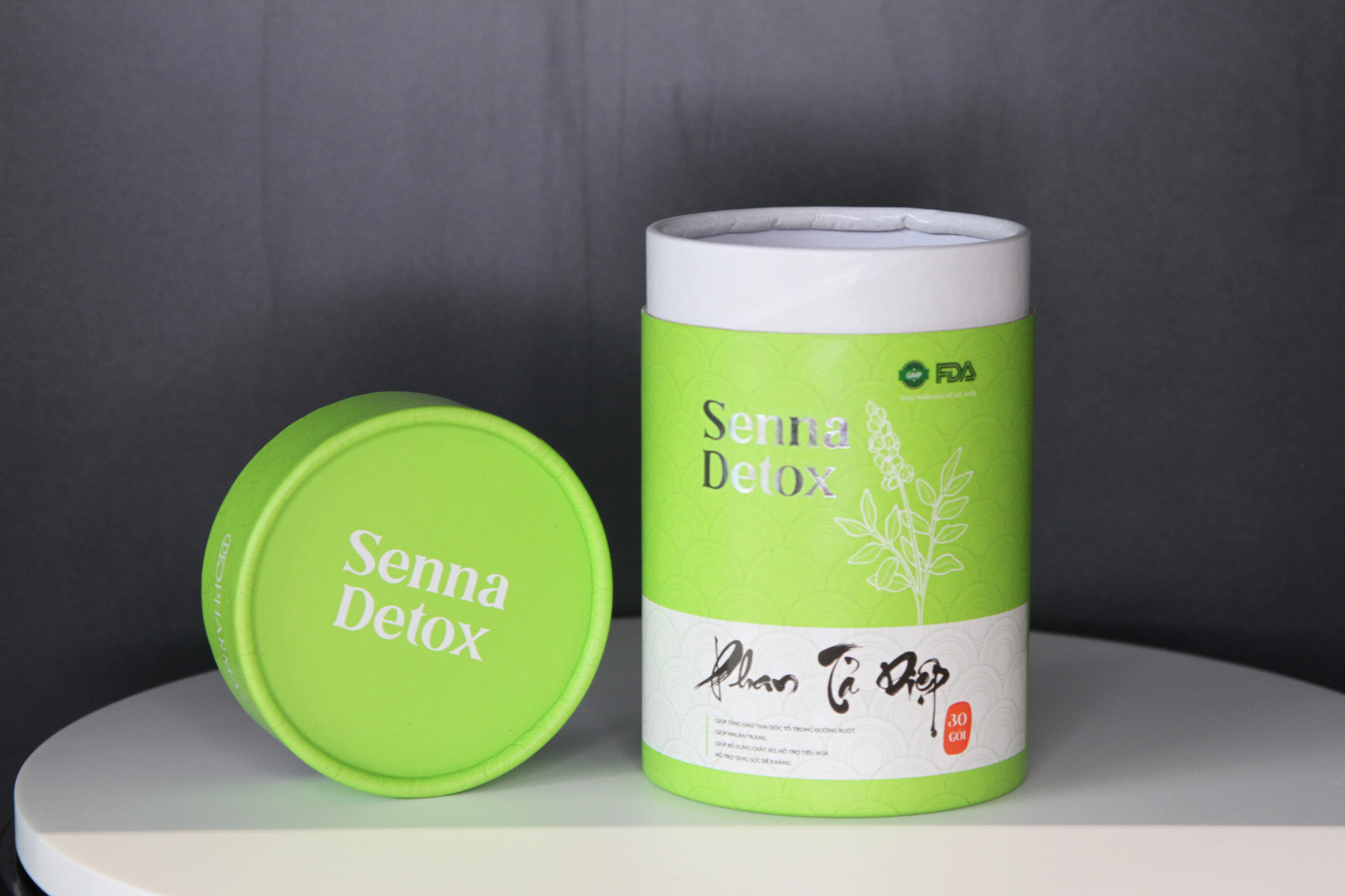 Mẫu hộp cứng hình trụ - Hộp đựng trà