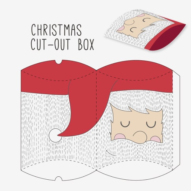 Mẫu hộp giấy giáng sinh