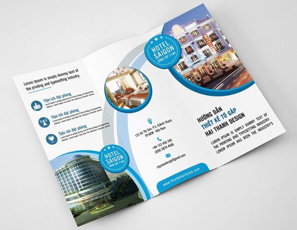 Mẫu tờ rơi gấp quảng cáo khách sạn