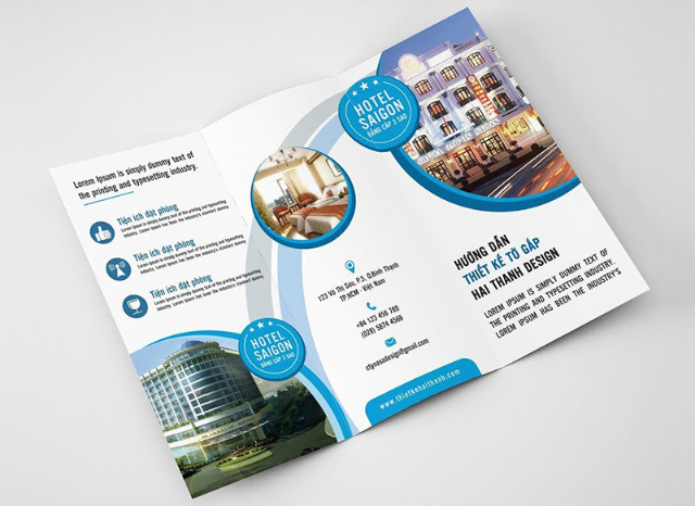 Mẫu tờ rơi gấp quảng cáo khách sạn