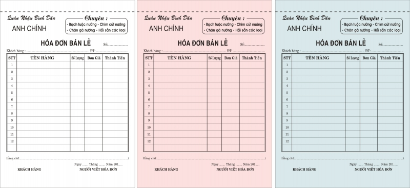 Hóa đơn carbonless