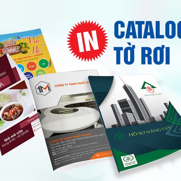 In Catalogue, tời rơi, tờ gấp