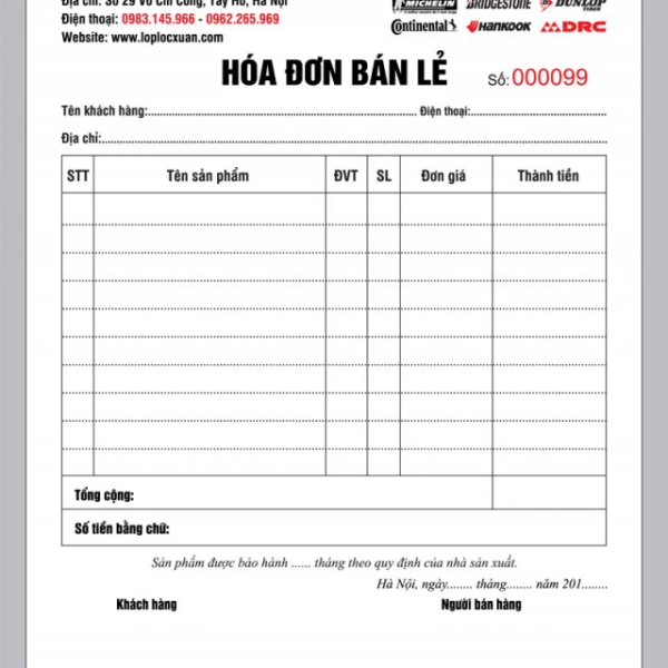 Hóa Đơn Bán Lẻ