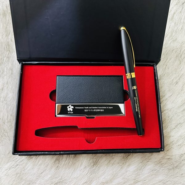 Bộ giftset hộp namecard và bút ký