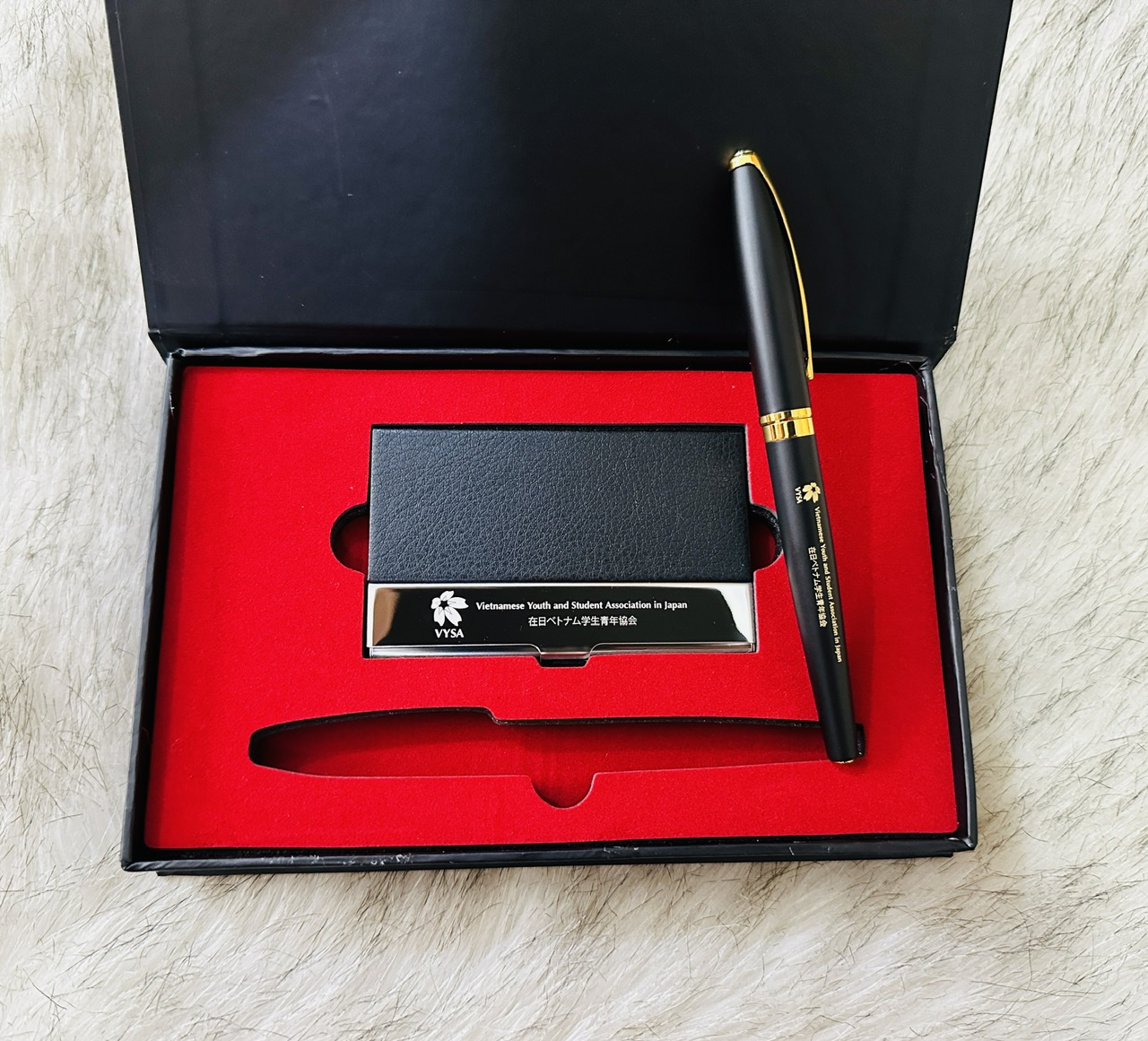 Bộ giftset hộp namecard và bút ký