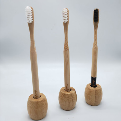 Bộ Bàn Chải Tre & Đế Gỗ Lumi Gift