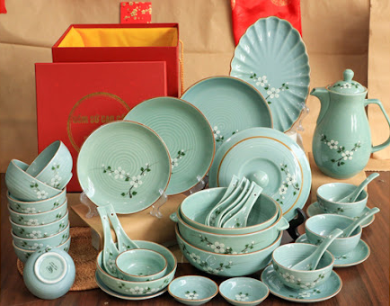 Bộ bát đĩa Bát Tràng cao cấp