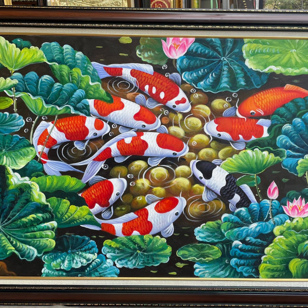 Tranh phong thủy Cá Chép Hoa Sen