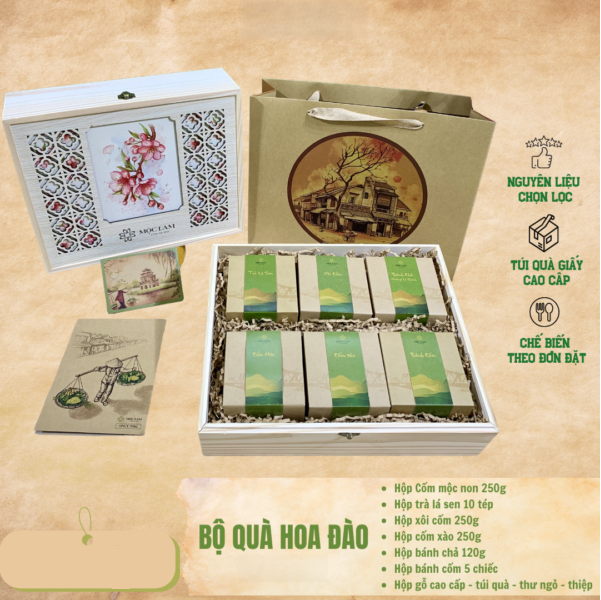 Hộp Quà Hoa Đào Cao Cấp Đặc Sản Hà Nội