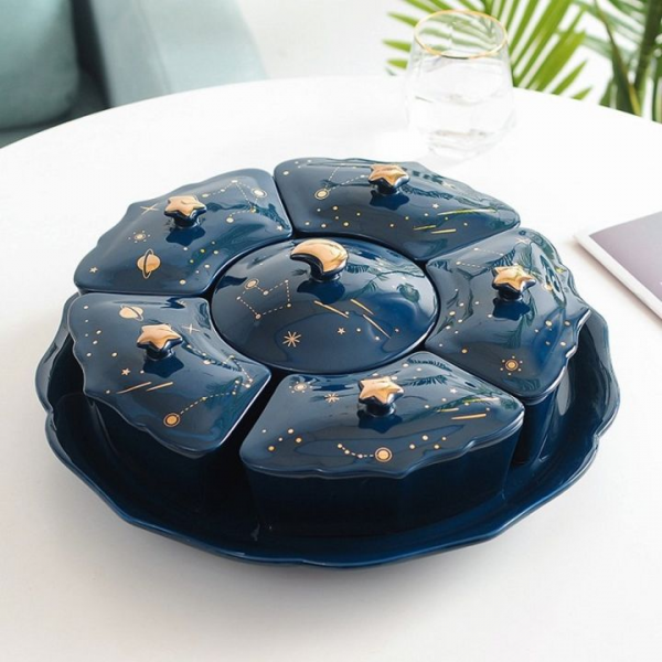 Khay đựng mứt Tết sứ sương