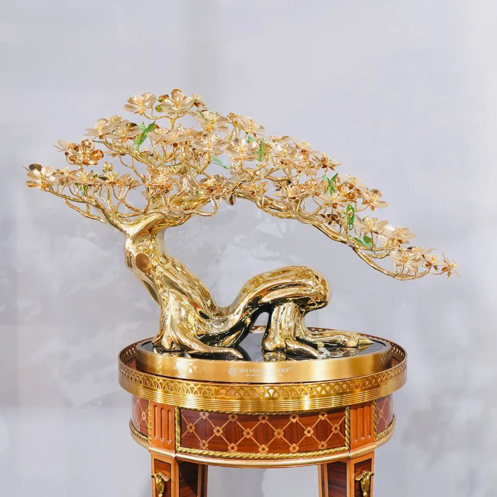 Cây Mai Kỳ Lân Mạ Vàng 24K